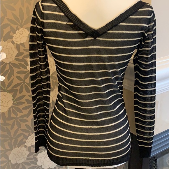 ZARA Sheer horizontal stripe blouse - Picture 4 of 6